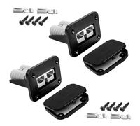 PAGUO 50A Plug Mounting Panel for Anderson SB50 Series Connectors with Dust Cover, 2Pcs Flush Mount Recessed Plate Socket Panel 12-24V DC, 50Amp Battery Quick Connect/Disconnect Mounting Panel