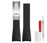 PAGUON 20mm Watch Band for Rubber Strap 20mm for Men & Women Watches-Replacement Curved Lug End Watch Strap Colors:Black, Blue,Green