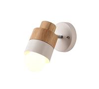 PAGUON Boy Girl Bedroom Study Reading Wall Sconces E27 Screw Simple Modern Bedroom Bedside Wall Lamp for LED Incandescent Bulb Wall Lamp Living Room Dining Room Illu (White A)
