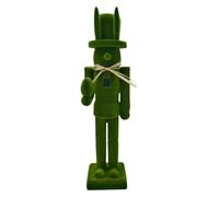 PAGUON Flocked Nutcracker Soldier Puppet Ornament for Easter Party Tabletop Decor 38.5cm