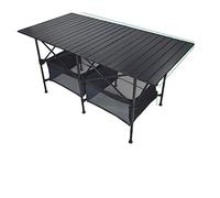PAGUON OTHZON Folding Dining Table Aluminium Alloy Camping Travel Hiking Table BBQ Picnic Party Desk Garden Folding Tables Desk Outdoor Folding Table (Color : N 140x70x70cm)