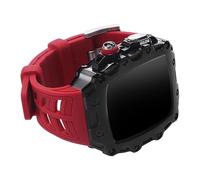 PAGUON Rubber Watch Strap Metal Case Modification Kit，For Band Series 44mm 45mm SE 9 8 7 6 5 4 Modified DIY Luxury Watchband