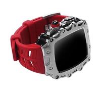 PAGUON Rubber Watch Strap Metal Case Modification Kit，For Band Series 44mm 45mm SE 9 8 7 6 5 4 Modified DIY Luxury Watchband