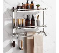 PAGUON Towel Racks, Towel Rack,Wall Mounted Towel Rack with Hook,Multi Layer Towel Rack,Stainless Steel Bathroom Towel Rack,for Bathroom Hotel Kitchen
