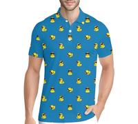 PAGYMO Funny Golf Shirts for Men Crazy Novelty Performance Mens Polo Shirt, Aop-polo-64338, Large