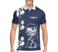PAGYMO Golf Shirts for Men Crazy Print Funny Hawaiian Mens Polo Shirt, Aop-polo-11705, XL