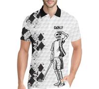 PAGYMO Golf Shirts for Men Crazy Funny Hawaiian Print Mens Polo Shirt, Aop-polo-11207, XXL