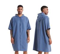 Pahajim Changing Robe Microfibre Towel Poncho Adult with Hooded Oversized Light Weight Beach Robe Absorbent Wearable Towel for Swimming, Surf, One Size