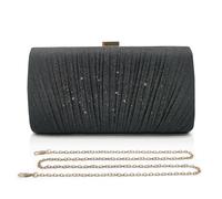 Pahajim Clutch Bags for Women Glitter Evening Bag Sparkly Handbags Bridal Shoulder Bags Ladies Sequin Chain Crossbody Bag for Wedding, Party, Date, Prom (Black)