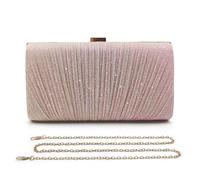 Pahajim Clutch Bags for Women Glitter Evening Bag Sparkly Handbags Bridal Shoulder Bags Ladies Sequin Chain Crossbody Bag for Wedding, Party, Date, Prom (Rose Gold)