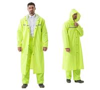 Pahajim Poncho Waterproof Adult Raincoat Long Waterproof Rain Reusable with Reflective Tape Lightweight Breathable with Adjustable Hood and Sleeves,Pac a Mac Adult Women Men Hiking Travelling,Camping