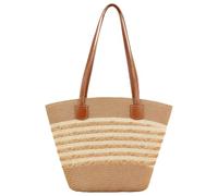 Pahajim Straw Tote Bags for Women with Zip Woven Raffia Handbag | Shoulder Bag Lightweight Boho for Beach Holiday