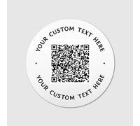 Pahdecor 50 Custom QR Code Stickers for Business Personalized Content Instagram QR Code Labels for Storage, Design Your Own Decals Small Mini Icon Sticker - Full Color Printing