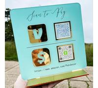 Pahdecor Custom Multi Business QR Code Sign Scan to Pay with Stand Personalized Social Media Signs Acrylic Beauty Store Salon Hairdressers Beautician Plaque for restaurant office