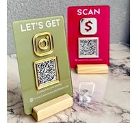 Pahdecor Custom QR Code Sign for Business Personalized Social Media Instagram Venmo Facebook Plaque Scan to Pay Signs Payment Sign Beauty Hairdressers Manicure Store Decor