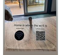 Pahdecor Custom Wifi Sign, 5x7" Personalized Scan Wifi QR Code Sign, Wifi Password Sign for Home, Acrylic Wifi Sign for Guests Business Portable Rental Personal Hotel Decor Restaurant