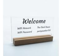 Pahdecor Custom Wifi Sign for Guests, Wifi Sign for Home, Wifi Password Sign, Wifi Board, Guest Room Essentials, Essentials for Hosts, Wifi Password Sign for Guest Room (Clear)