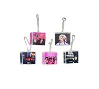 Pahdecor Customizable NFC Music Keychain, Mini Photo Album Keychains, Personalized Spotify Music, NFC Album Cover Song Art Player, Retro Scrapbook Keychain For Music Lover, Unique Festival Gift