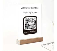 Pahdecor Customized NFC Mini Qr Code Sign, NFC Small Business Scanning Payment Plaque, Personalized Social Media Cash App Vemo Sign, Review Us On Google Plaque For Home, Business, Beauty Salon