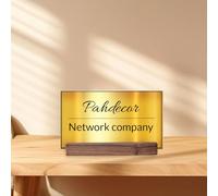 Pahdecor Gold Mirror Desk Name Plate Personalized Custom Lighted Acrylic Nameplate Plaque Engraved Name Plates for Desk and Door Signs Office Decor Nameplate New Job Teacher Gift (Gold)