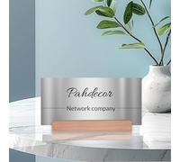 Pahdecor Personalized Custom Sliver Mirror Desk Name Plate Name Plates for Desk and Door Signs Lighted Acrylic Nameplate Plaque Engraved Office Decor Nameplate New Job Teacher Gift (Silver)
