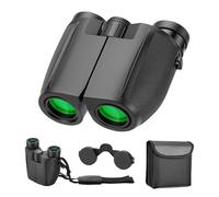 PAHTTO 12 x 25 Compact Binoculars Portable, Mini Binoculars Small Low Light Clear Foldable Pocket Binoculars - Ideal for Sports Games Bird Watching Travel Hunting Concerts
