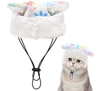 Pai Sence Winter Beanie Hat for Small Dogs Tie Dye Brimless Skull Cap with Ear Holes Rolled Cuff Retro Docker Hat Snowflake S