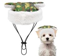 Pai Sence Winter Camo Hat for Dogs Camouflage Brimless Skull Cap with Ear Holes Rolled Cuff Retro Beanie Watch Cap M