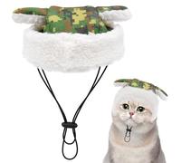 Pai Sence Winter Camo Hat for Small Dogs Camouflage Brimless Skull Cap with Ear Holes Rolled Cuff Retro Beanie Watch Cap S