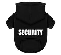 Paiaite Black Chihuahua Dog Hoodie: Warm and Stylish with a 'Security' Printed Sweatshirt, Cold Weather Pet Clothes, and Sweater Coat All in One - Perfect for Winter and Cool Summer Nights! XS