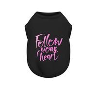 Paiaite Dog Shirt Soft Cotton Pet Tank Top Clothes Follow Heart XS | Lightweight Apparel For Indoor & Outdoor Use, Perfect For Small Medium Dogs Chihuahua,Yorkie,French Bulldog,Corgi,Teddy