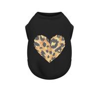 Paiaite Dog Shirt Soft Cotton Pet Tank Top Clothes Leopard Heart XL | Lightweight Apparel For Indoor & Outdoor Use, Perfect For Small Medium Dogs Chihuahua,Yorkie,French Bulldog,Corgi,Teddy