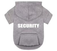 Paiaite Hemp Grey Chihuahua Dog Hoodie: Warm and Stylish with a 'Security' Printed Sweatshirt, Cold Weather Pet Clothes, and Sweater Coat All in One - Perfect for Winter and Cool Summer Nights! 2XL