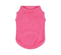 Paiaite Solid Sleeveless Dog Shirt Tank Top: Colored Pet Clothing for Small Dogs Pups (Girl & Boy) Blank Puppy T-Shirts, Simple Style Clothes Comfort Outfit for Small to Medium Canines Rose Red 3XL