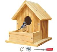 Bluebird House,Birdhouses for Outdoors,Wooden Bird House Kit for Outside Hanging,4.6 Inches Bird Nest, Nesting Box for Backyard Courtyard Patio Decor