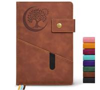 PAIBAS Blank Journal Notebook, A5 Hardcover Leather Sketchbook with 200 Pages Thick Blank Paper for Men Women, Unlined Drawing & Writing Journal, 5.9" x 8.4" Plain Notebook (dark brown)