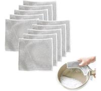 Paicreate 10PCS Non-Scratch Wire Dishwashing Brillo Pads - Double-Layer Wire dishcloth for Wet & Dry Use 20x20 cm, Multipurpose Dishwashing Rags for Cookware, Sinks, and Stove Tops