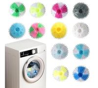 Paicreate 12 Pcs Pet Hair Remover Washing Machine Lint Catcher, Nylon Fiber, White, Manual Operation, Washing Machine Accessory
