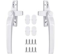 Paicreate 2Pcs Ambidextrous Zinc Alloy Window Handle, Suitable for Windows and Sliding Doors (White, 14.5 cm x 2 cm)