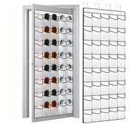 Paicreate Over Door Shoe Storage with 40 Large Pockets, Wardrobe Shoe Rack Mesh Hanging Storage, Back of Door Storage(White)