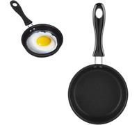 Paicreate Small Frying Pan, Mini Frying Pans for One Egg, Non-Stick Fryings Pan, Egg Fryings Pans, Portable Camping Cooking Omelet Pan for Gas Stove Induction Hob (12cm Frying pan + lid)