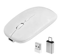 Paicreate Wireless Bluetooth Mouse for MacBook Air Pro iMac iPad Laptop Desktop Surface Tablet PC 2.4 GHz Cordless Mouse with USB&USB-C Receiver Rechargeable for Friends/Colleagues/Family