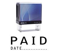 Paid Date Self Inking Rubber Stamp Custom Colop Office Stationary P20 Mini Stamper