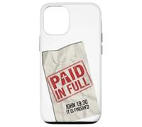 Paid In Full John 19:30 Christian - Receipt Stamp Cross Case for iPhone 12/12 Pro