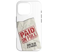 Paid In Full John 19:30 Christian - Receipt Stamp Cross Case for iPhone 16 Pro
