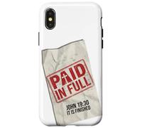 Paid In Full John 19:30 Christian - Receipt Stamp Cross Case for iPhone X/XS