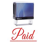 Paid Self Inking Rubber Stamp Custom Colop Office Stationary P20 Mini Stamper