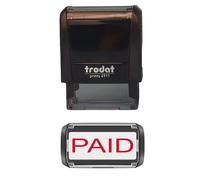 Paid Self Inking Rubber Stamp Red Ink Stamper Office Business Text Print Quality