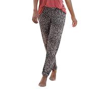 PAIDAXING Boho Trousers for Women UK Bohemian Patterned Harem Hippie Pants High Waist Smocked Waist Baggy Lounge Trousers for Yoga Summer Beach Lightweight Pants with Pockets