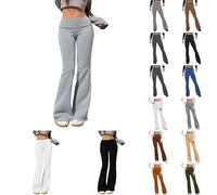 PAIDAXING Bootcut Yoga Pants for Women UKStretch High Waist Bootleg Workout Trousers Ladies TumControl Non-See-Through Y2K Flared Yoga Gym Leggings with Pockets Loungewear